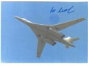 # ma381a Tu-160 strategic bomber flown in space card