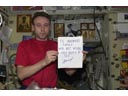 # ic090 Greeting to my family from the board of International Space Station sent by commander of Soyuz TMA-1/ISS/Soyuz TM-34 Sergei Zalyotin. - Click Image to Close