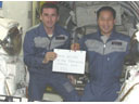 # ic085a Greeting from Russia-USA team ISS-7