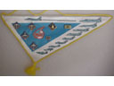 # avpnt116 Mig world tour pennant with attached Mig aircraft pins