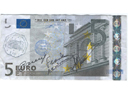 # fpit099A 5 Euro banknote flown on Soyuz TMA-ISS-TM-