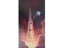 # sprnt100 Cosmonaut Leonov artwork N-1, THE BEGINNING signed lithograph - Click Image to Close